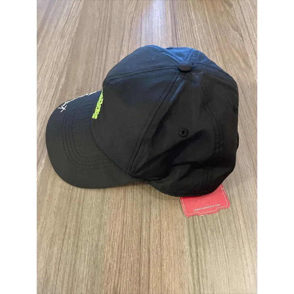 Free People Movement Go Bog‎ Nylon Logo Baseball Cap Black Snap-back